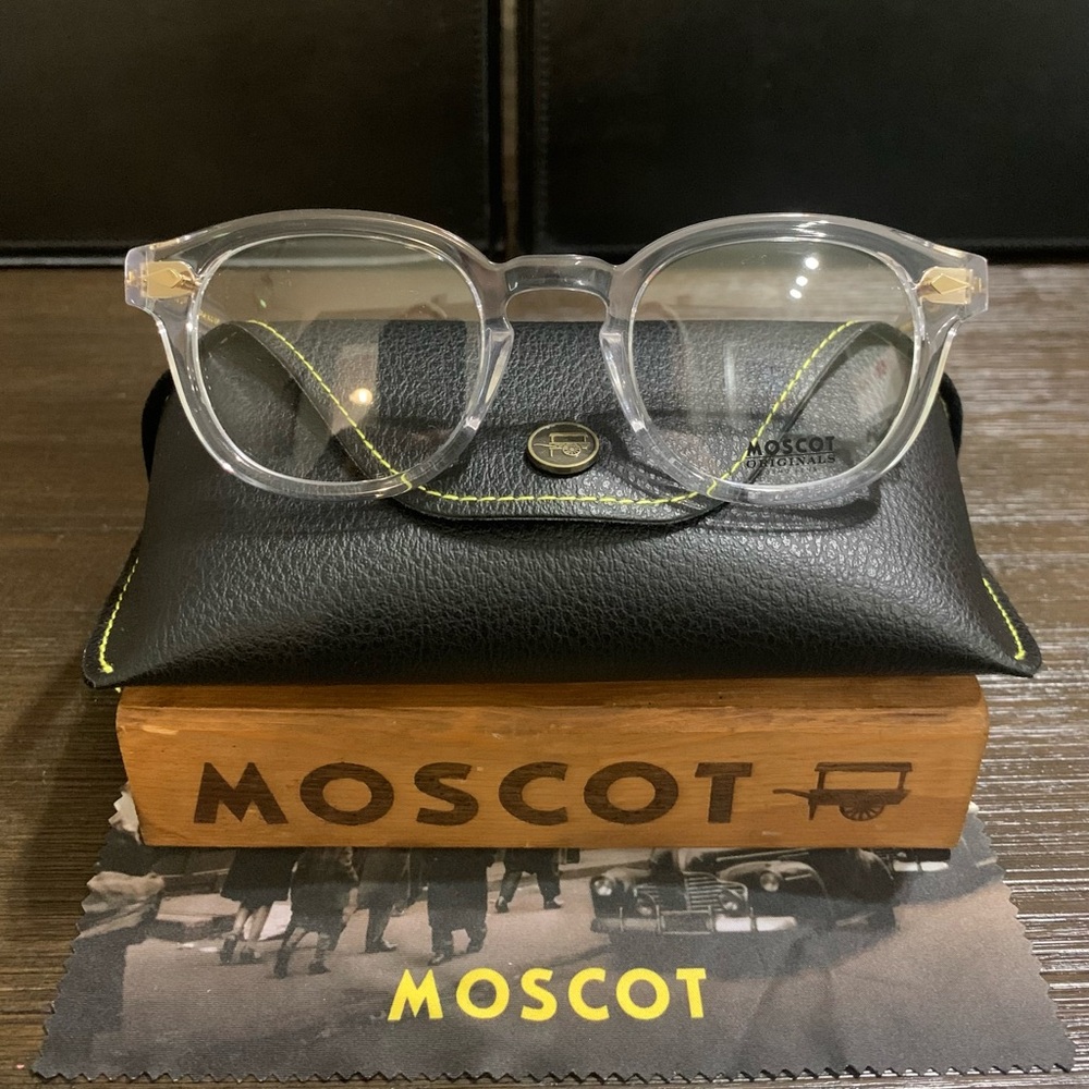 MOSCOT LEMTOSH TT CRYSTAL GOLD 49mm Round Eyeglasses